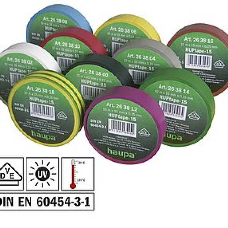 Izolācijas lentu komplekts HAUPA 15/10  Rainbow-Pack