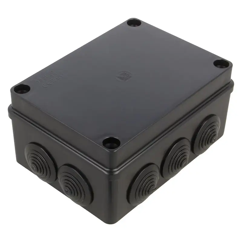 S-BOX-506 BLACK kārba elektr. hermētiska ar gumijas iev. 240X190X90