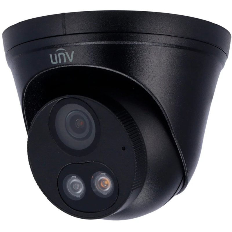 IPC3614LB-AF28K-DL BLACK UNV Colorhunter IP kamera 4MP 2.8mm SMART IR + WHITE LED