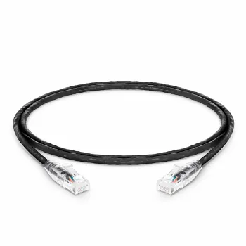 Patch kabelis 2m CAT-5E melns