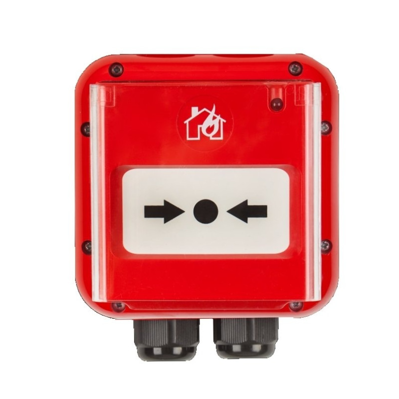 MCP50 IP67 sarkana ugunsdzēsības trauksmes poga