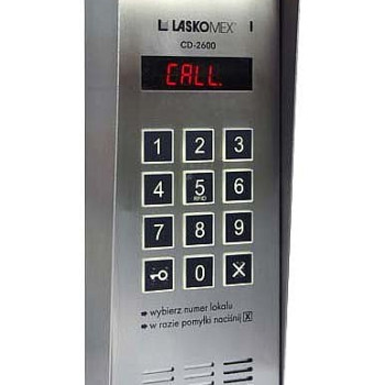 CD-2600R ~ 254 Abonentu nerūsējošā tērauda ieejas panelis ar RFID nolasītāju LASKOMEX CD-2600R ~ 254 Abonentu nerūsējošā tērauda ieejas panelis ar RFID nolasītāju LASKOMEX