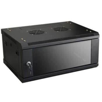 6U 19" ME ProBase skapis stikla durvis 600x450x368 mm melns 