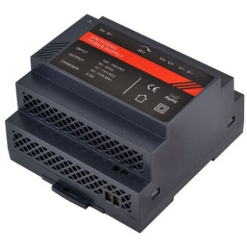 SF PSU24025BAT 24VDC 2.5A barošanas bloks DIN ar izvadiem akumulatoram SF PSU24025BAT 24VDC 2.5A barošanas bloks DIN ar izvadiem akumulatoram