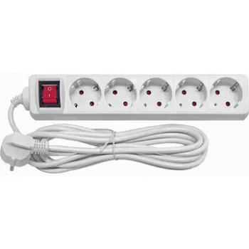 Pagarinātājs 5 ligzdas 1,5m AS-GB05S 3x1.5