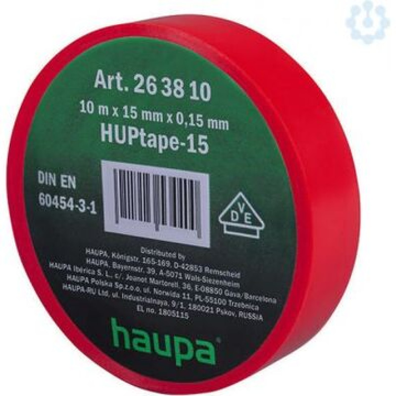 Izolenta HAUPA 19/20 sarkana Izolenta HAUPA 19/20 sarkana