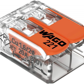 WAGO 2 vadu 32A, 4mm 221-412, klemme