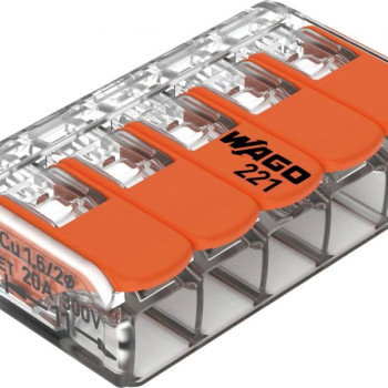 WAGO 5 vadu 32A, 0.2-4mm 221-415, klemme