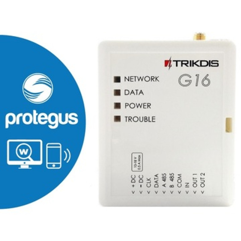 GSM 2G G16 komunikators ar antenu apsardzes paneļiem 3 I/O RS-485 12Vdc