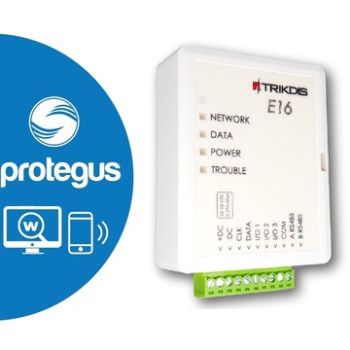 E16 ethernet komunikators 3 termināļi IN/OUT 12Vdc E16 ethernet komunikators 3 termināļi IN/OUT 12Vdc