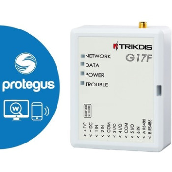 GSM komunikators G17F 2G ar antenu ugunsdzēsības paneļiem 6 IN vai 3 IN/ 3OUT 9-32Vdc GSM komunikators G17F 2G ar antenu ugunsdzēsības paneļiem 6 IN vai 3 IN/ 3OUT 9-32Vdc