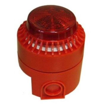 AH-03127BS ugunsdzēsības sirēna ar LED lampu 114dB 24Vdc IP44