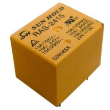 RAS-2415 relejs 24v, kontakti 15A SPDT NO/NC