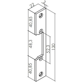 27 ~ Īsa sprūdu pretplāksne, nerūsējošais tērauds 27 ~ Īsa sprūdu pretplāksne, nerūsējošais tērauds