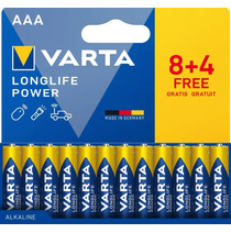AAA LONG LIFE baterija LR3 1,5V VARTA, iepakojums 12 gab